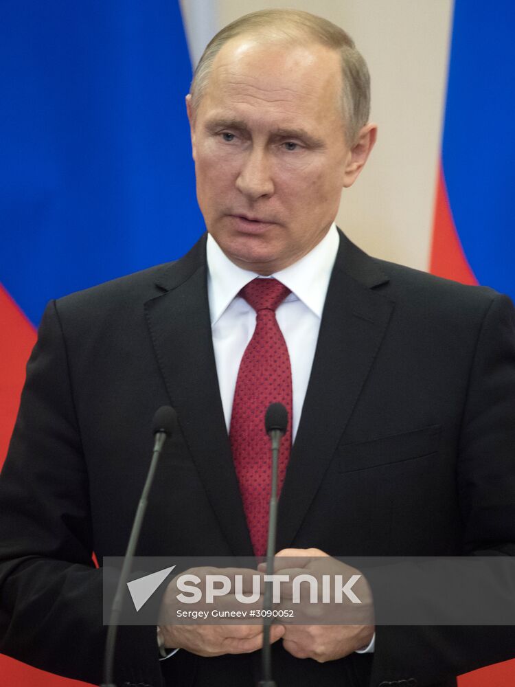 President Vladimir Putin meets with President of Turkey Recep Tayyip Erdogan