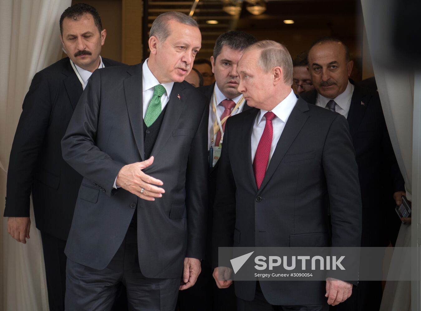President Vladimir Putin meets with President of Turkey Recep Tayyip Erdogan