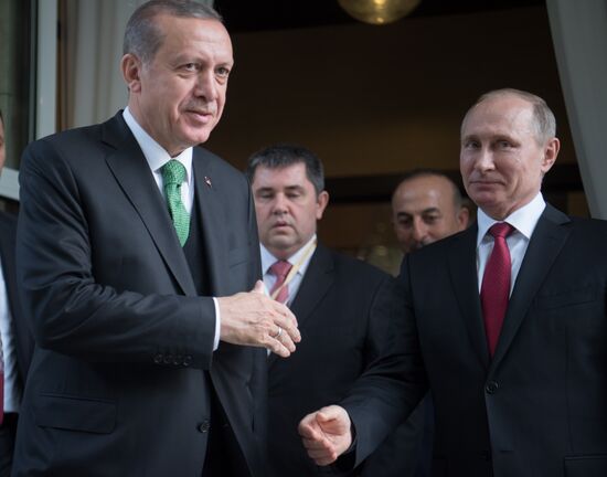 President Vladimir Putin meets with President of Turkey Recep Tayyip Erdogan