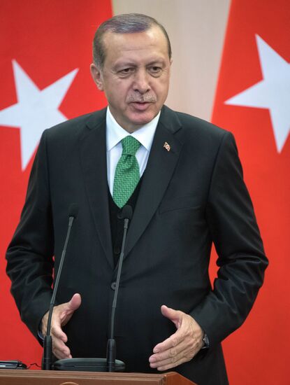 President Vladimir Putin meets with President of Turkey Recep Tayyip Erdogan