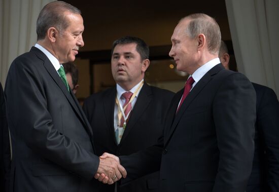 President Vladimir Putin meets with President of Turkey Recep Tayyip Erdogan