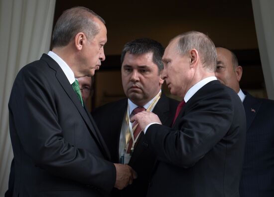President Vladimir Putin meets with President of Turkey Recep Tayyip Erdogan