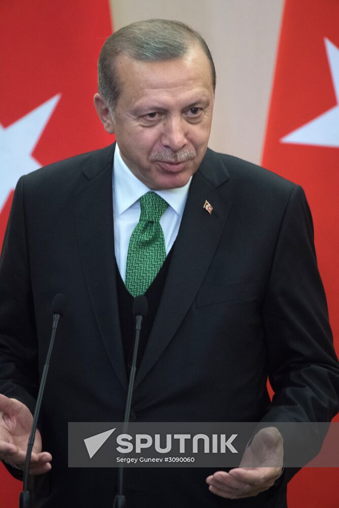 President Vladimir Putin meets with President of Turkey Recep Tayyip Erdogan