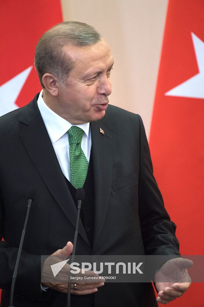 President Vladimir Putin meets with President of Turkey Recep Tayyip Erdogan