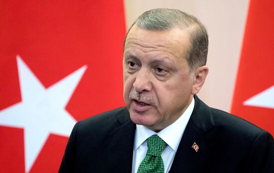 President Vladimir Putin meets with President of Turkey Recep Tayyip Erdogan