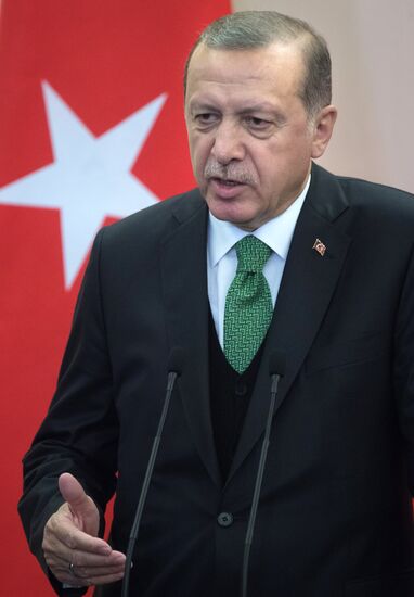 President Vladimir Putin meets with President of Turkey Recep Tayyip Erdogan
