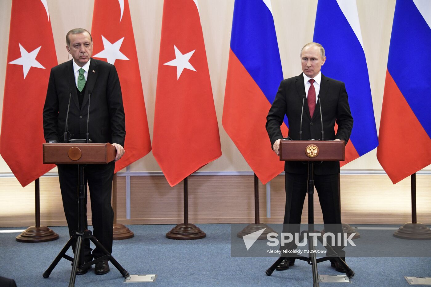 President Vladimir Putin meets with President of Turkey Recep Tayyip Erdogan