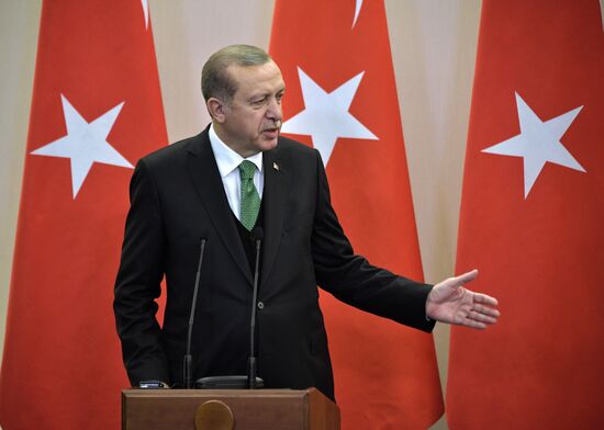 President Vladimir Putin meets with President of Turkey Recep Tayyip Erdogan