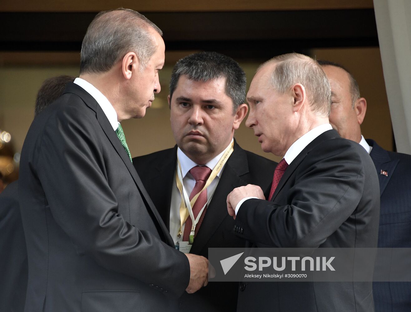 Vladimir Putin meets with Turkish president Recep Tayyip Erdogan
