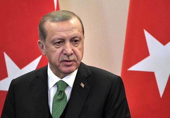 President Vladimir Putin meets with President of Turkey Recep Tayyip Erdogan