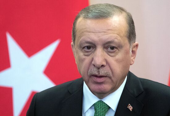 President Vladimir Putin meets with President of Turkey Recep Tayyip Erdogan