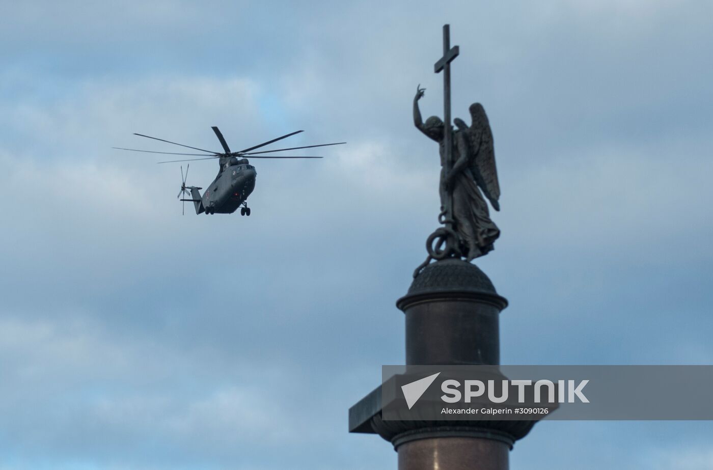 Victory Parade air display rehearsal in St Petersburg