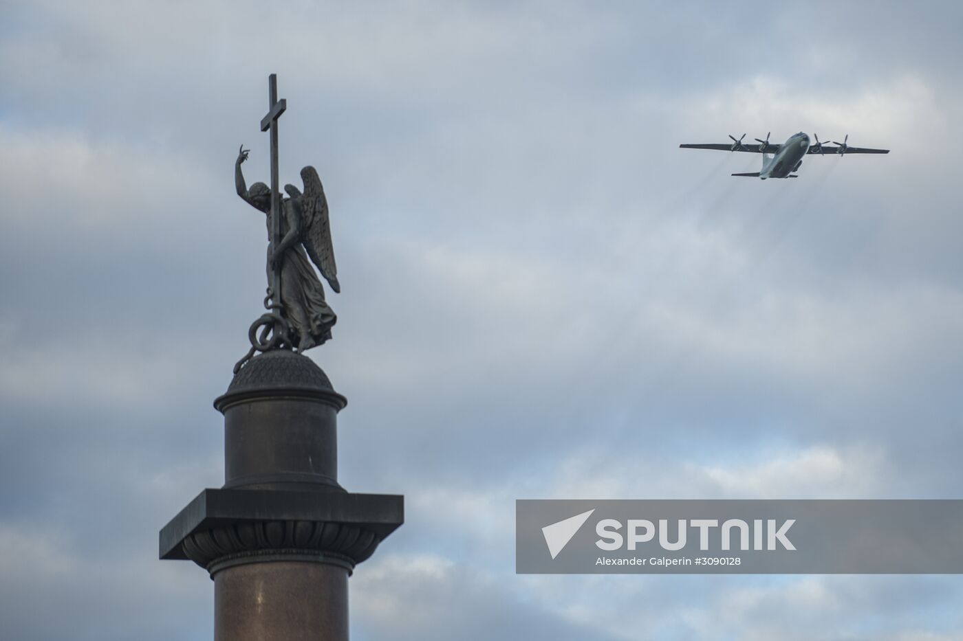 Victory Parade air display rehearsal in St Petersburg