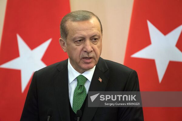President Vladimir Putin meets with President of Turkey Recep Tayyip Erdogan