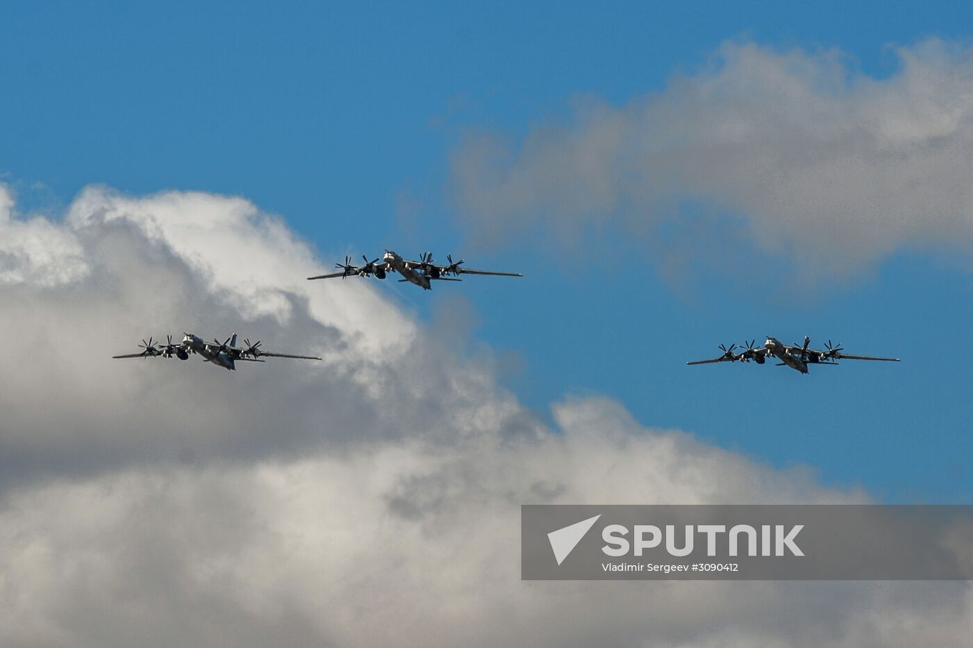 Military aircraft during Victory Day parade rehearsal