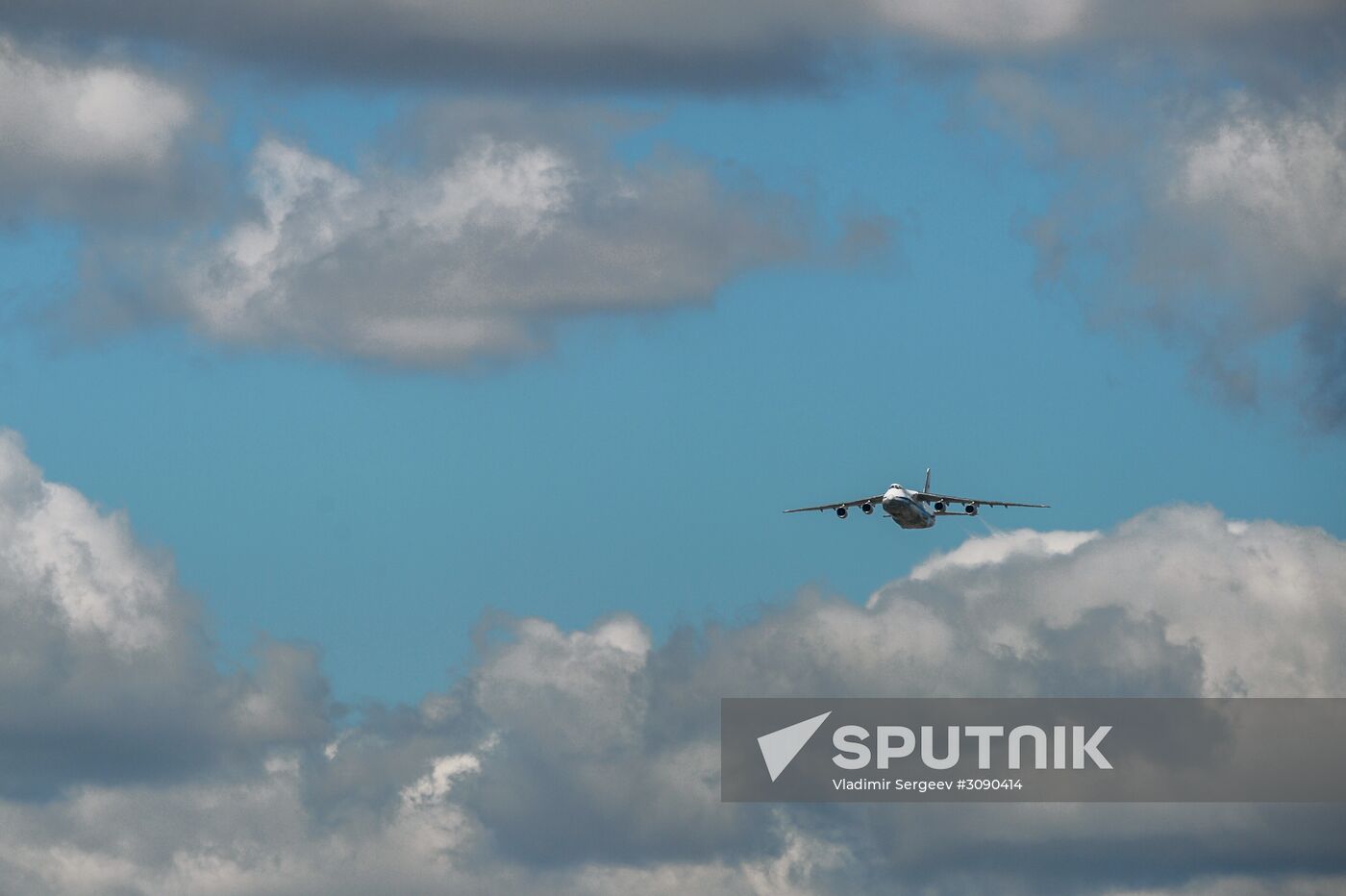 Military aircraft during Victory Day parade rehearsal