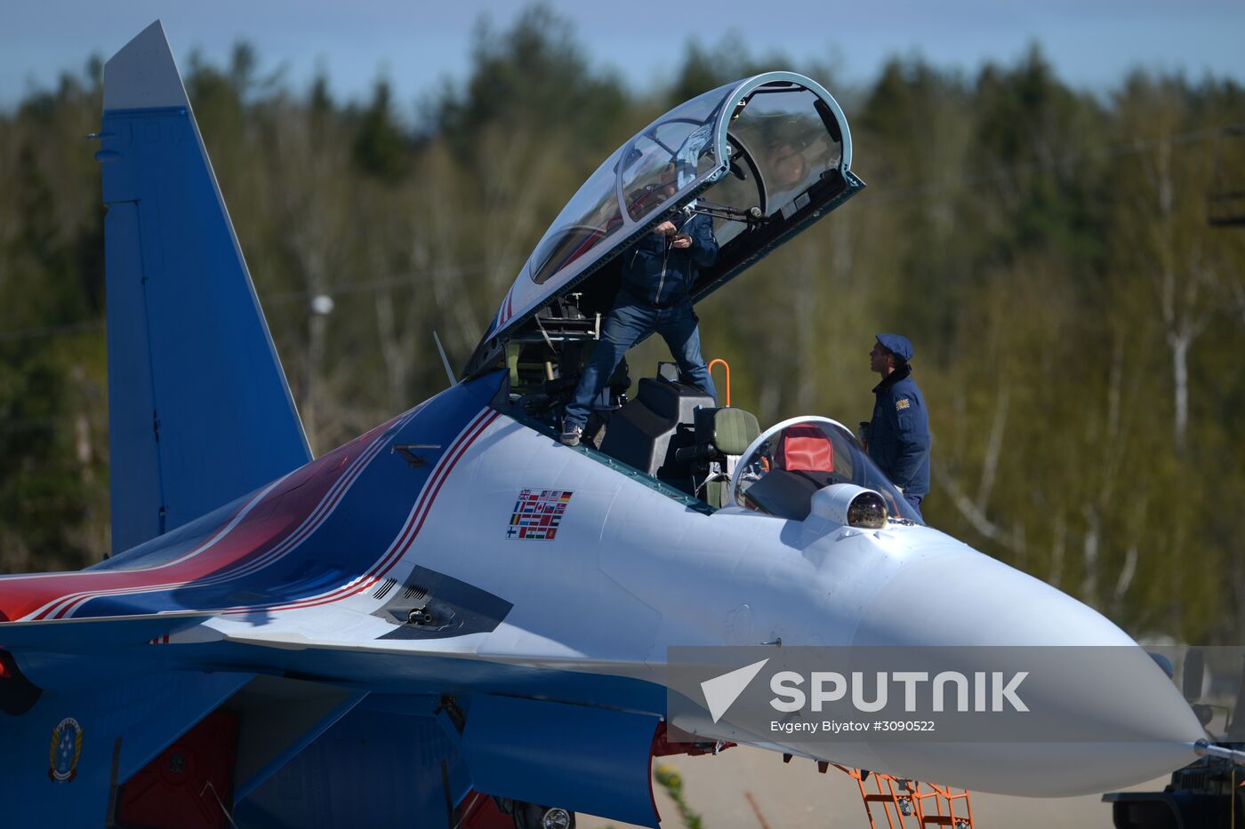 Military aircraft during Victory Day parade rehearsal
