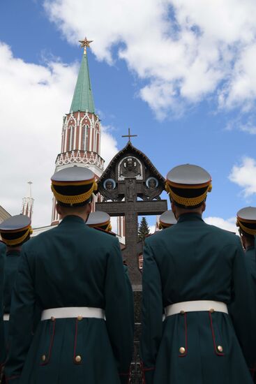 Cross unveiled at the Kremlin in honor of Grand Prince Sergei Aleksandrovich