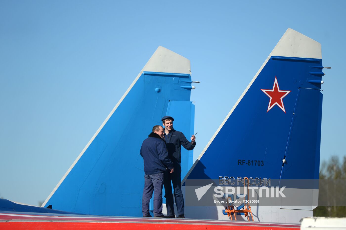 Military aircraft during Victory Day parade rehearsal
