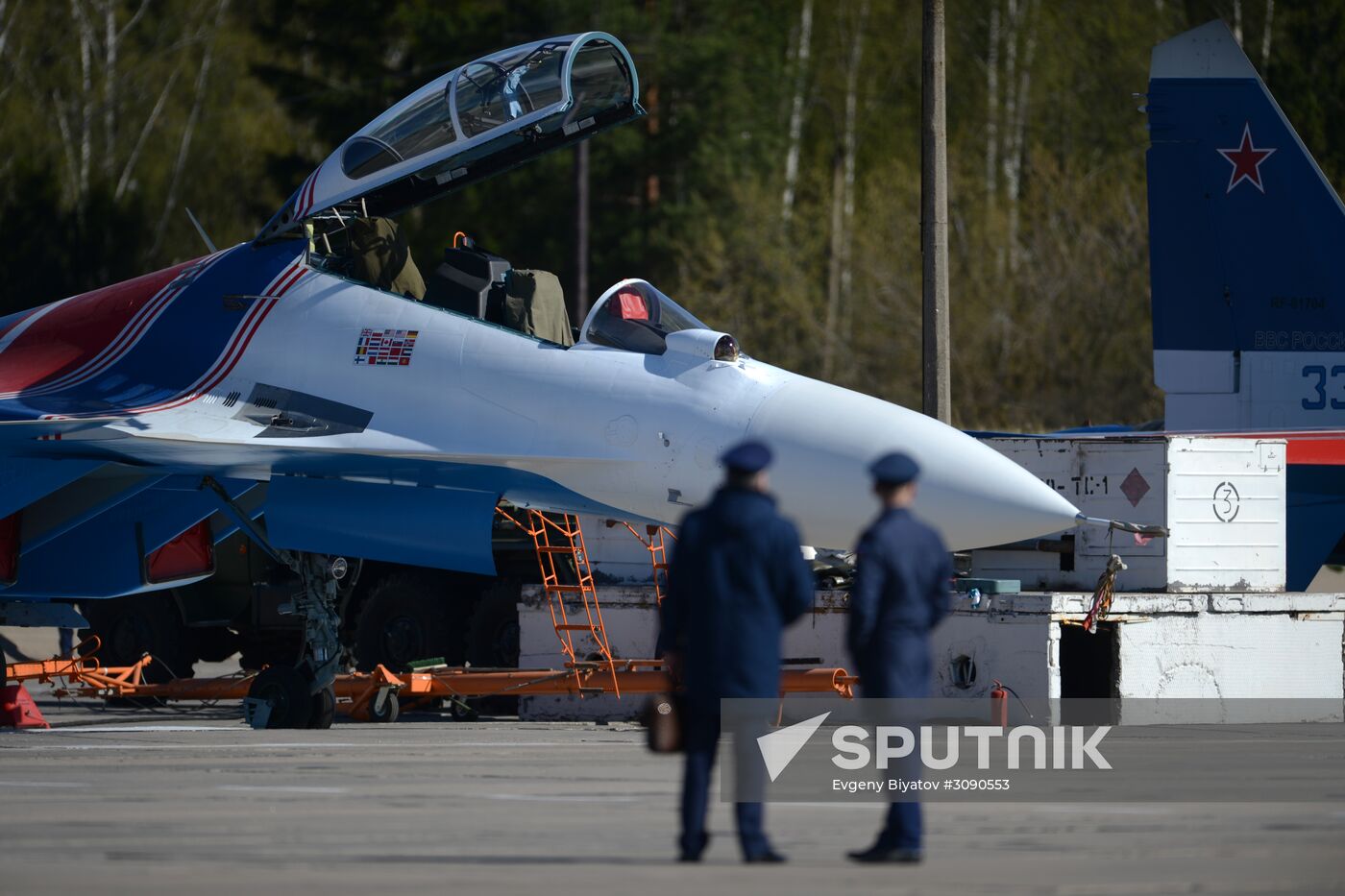 Military aircraft during Victory Day parade rehearsal
