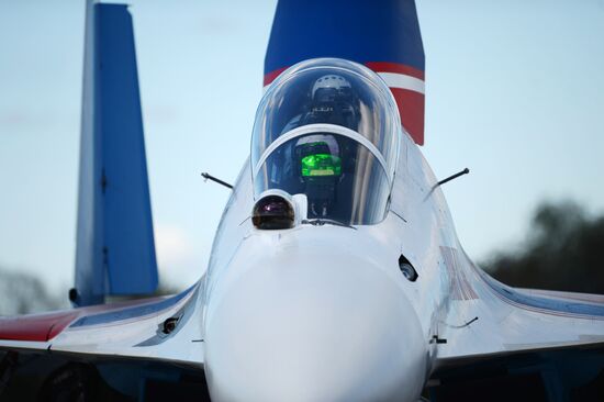 Rehearsal of Victory Day parade's airshow