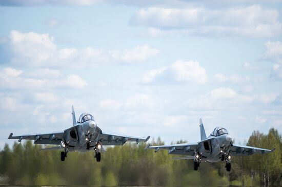 Rehearsal of Victory Day parade's airshow