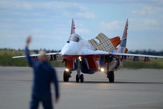 Rehearsal of Victory Day parade's airshow