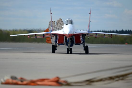 Rehearsal of Victory Day parade's airshow
