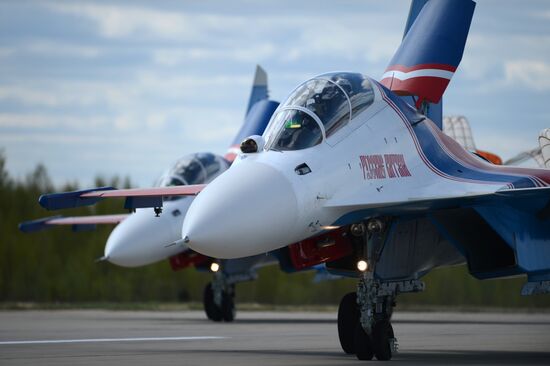 Rehearsal of Victory Day parade's airshow