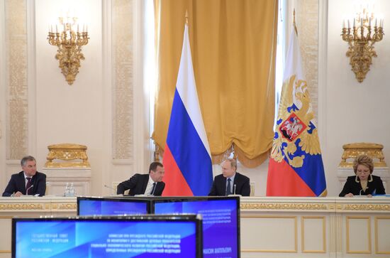 Russian President V. Putin holds joint session of State Council and Commission for Monitoring Targeted Socioeconomic Development Indicators