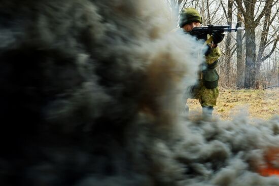 Training of Eastern MD motorized rifle formation in Khabarovsk