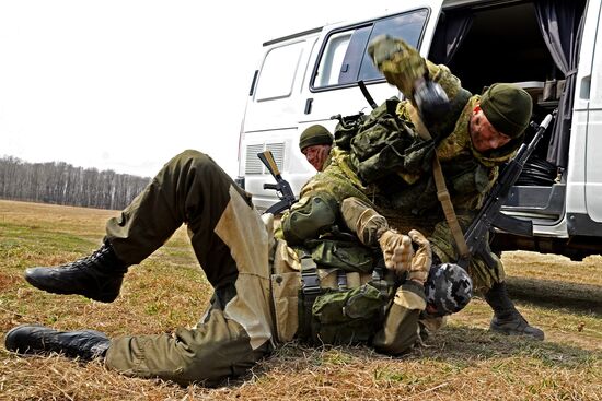 Training of Eastern MD motorized rifle formation in Khabarovsk