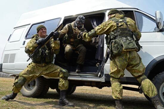 Training of Eastern MD motorized rifle formation in Khabarovsk