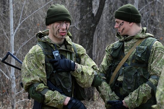 Training of Eastern MD motorized rifle formation in Khabarovsk