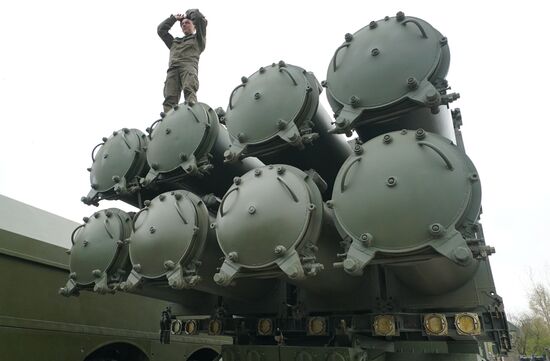 Military equipment is readied for Victory Day Parade in Kaliningrad