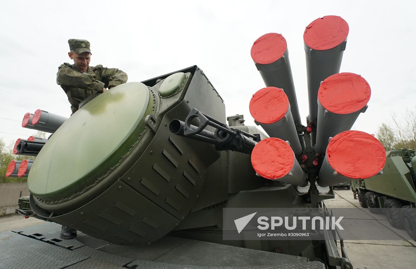 Military equipment is readied for Victory Day Parade in Kaliningrad