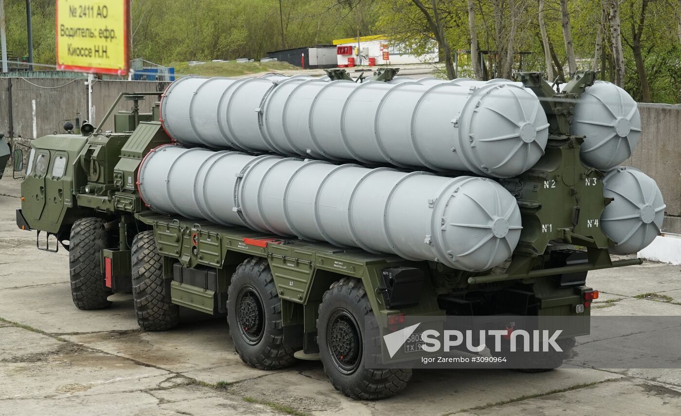 Military equipment is readied for Victory Day Parade in Kaliningrad