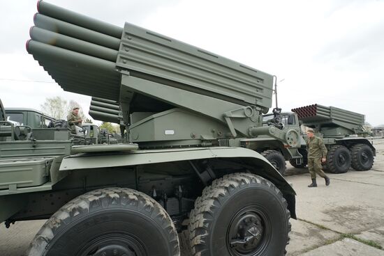 Military equipment is readied for Victory Day Parade in Kaliningrad