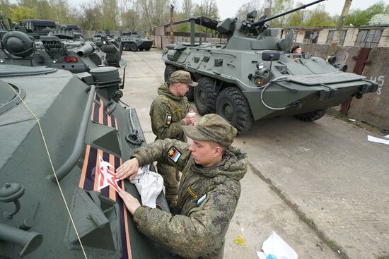 Military equipment is readied for Victory Day Parade in Kaliningrad