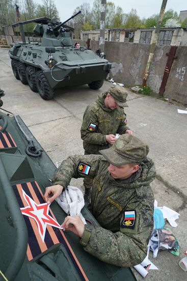 Military equipment is readied for Victory Day Parade in Kaliningrad