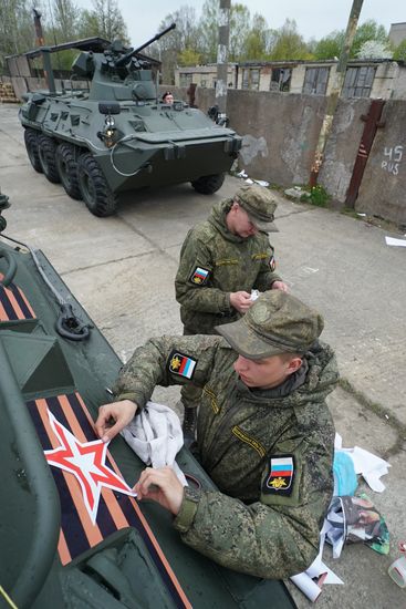 Military equipment is readied for Victory Day Parade in Kaliningrad