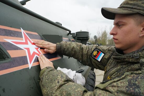 Military equipment is readied for Victory Day Parade in Kaliningrad