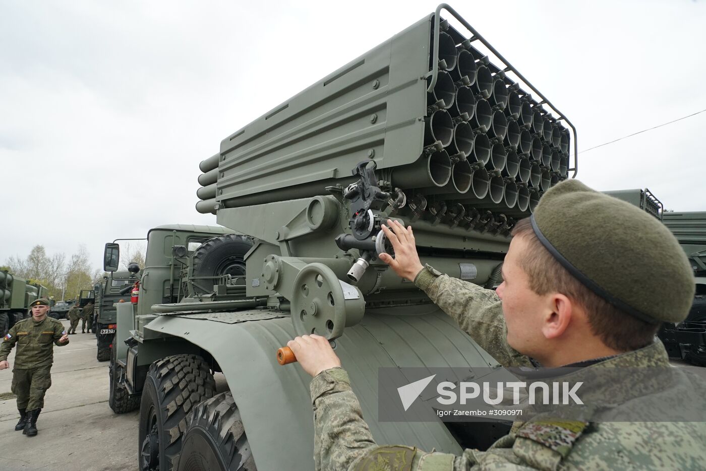 Military equipment is readied for Victory Day Parade in Kaliningrad
