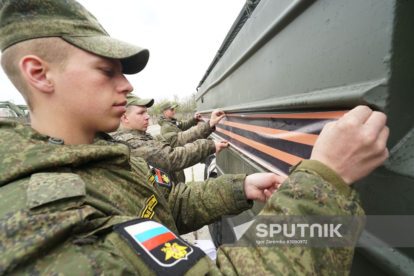 Military equipment is readied for Victory Day Parade in Kaliningrad