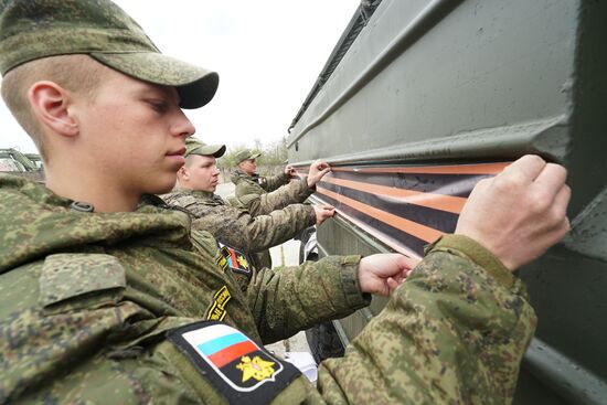 Military equipment is readied for Victory Day Parade in Kaliningrad