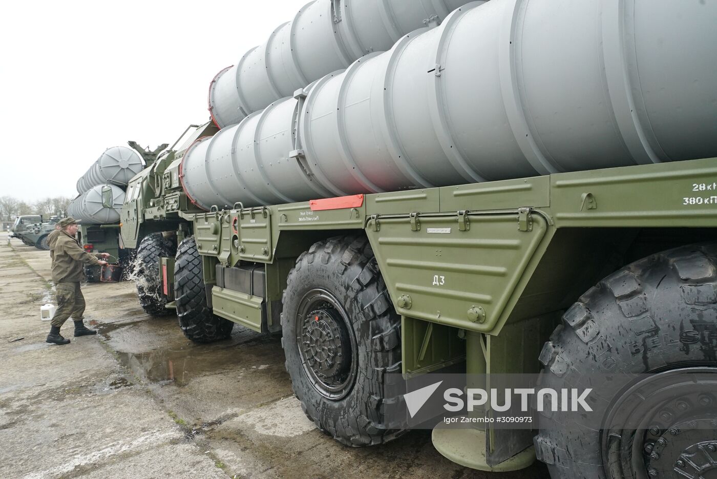 Military equipment is readied for Victory Day Parade in Kaliningrad