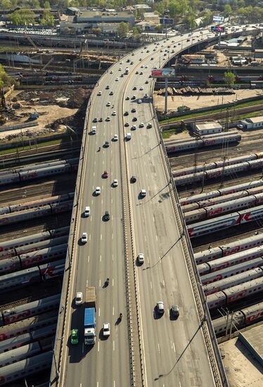 Rizhskaya Overpass in Moscow