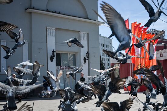 Moscow is decorated for celebrations of 72nd anniversary of victory in Great Patriotic War
