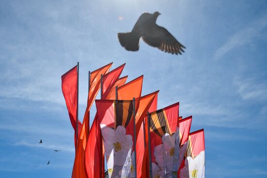 Moscow is decorated for celebrations of 72nd anniversary of victory in Great Patriotic War