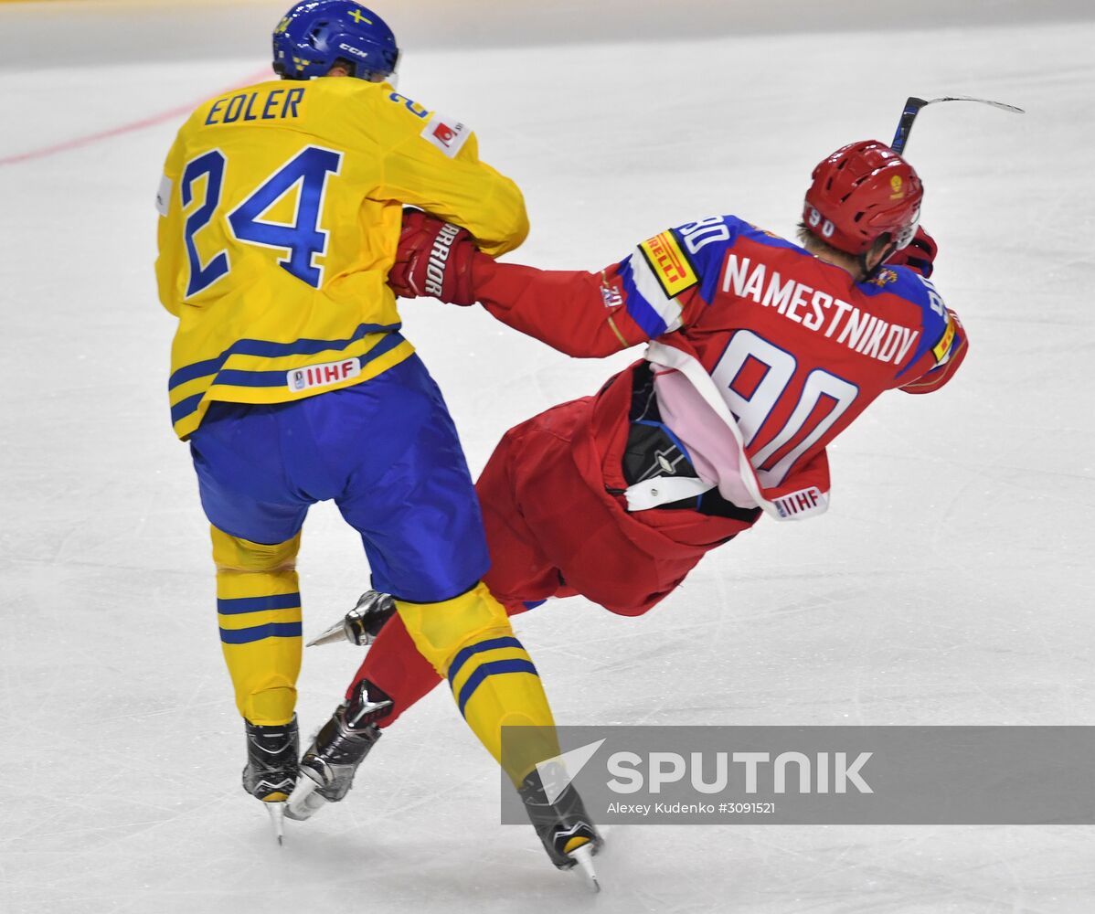 Ice Hockey World Championship. Sweden vs. Russia